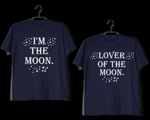 Matching Anniversary Gifts Relationships Matching Couples LOVER OF THE MOON T-Shirts for Boyfriend Girlfriend Fiance Husband Wife Mother Father Family